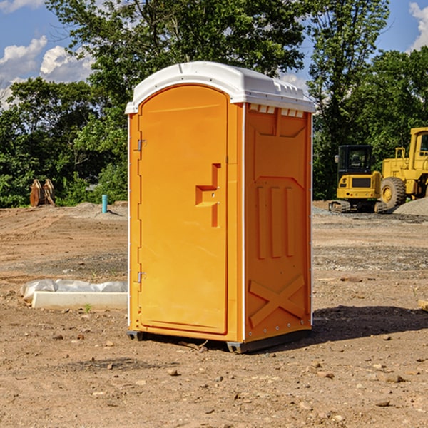 how often are the portable restrooms cleaned and serviced during a rental period in Portage Indiana